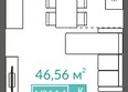 Золотые пески: Планировка Номер 46,56 - 48,58 м²