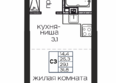 Театрал: Планировка 1-комн 31,8 м²