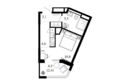 Моретта: Планировка 1-комн 26,5 м²