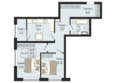 Федерация, дом 5: Планировка 2-комн 64,26 м²