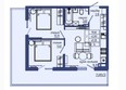 Резиденция Анаполис, дом 26: Планировка 3-комн 48,8 м²