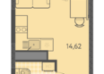 Теплые края, литер 7: Планировка Студия 20,65, 20,85 м²