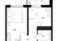 5 элемент Аске, лит 5-10 стр.2, сек.4,5: Планировка 1-комн 31,6, 32,6 м²