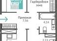 Абрикос - 2: Планировка 3-комн 81,14 - 82,07 м²