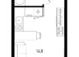 5 элемент Аске, лит 5-11 стр.1, сек.1,2,3,4: Планировка Студия 20,9, 22,9 м²