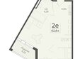 Ботаника, сек 5-6: Планировка 2-комн 62,84 м²