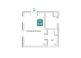 River Rock Gelendzhik Bay (Ривер Рок): Планировка Студия 40,3 м²