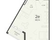 Ботаника, сек 5-6: Планировка 2-комн 65,14 м²