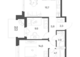 Символ: Планировка 2-комн 56,5 м²