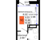 Октябрь Парк, 1.1: Планировка Студия 18,56 м²