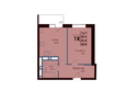ACADEMIA (Академия): Планировка 1-комн 36,8 м²