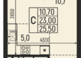 Звезды, литер 9: Планировка Студия 25,5 - 26 м²