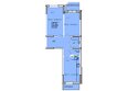 Новый горизонт, литера 1 блок-секция 5-6: Планировка 2-комн 63,4 м²