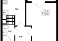 Парковые кварталы, этап 1: Планировка 1-комн 31,05 - 31,96 м²