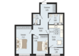 Федерация, дом 4: Планировка 2-комн 67,91 м²