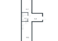 Новая Елизаветка, литер 6: Планировка 1-комн 44,85 м²