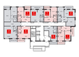Красная площадь, литера 3: Типовой план этажа 2 подъезд