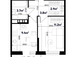 Продается 1-комнатная квартира ЖК Sport Village (Спорт деревня), 2.7, 32.7  м², 6556350 рублей