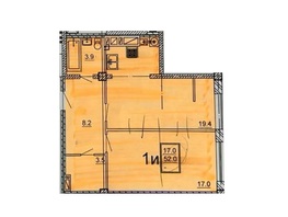 Продается 1-комнатная квартира ЖК Пестова 7, 52 м²
