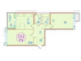 Продается 2-комнатная квартира ЖК Sport Village (Спорт деревня), 2.7, 60.4  м², 10570000 рублей