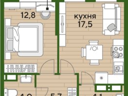 Продается 1-комнатная квартира ЖК DOGMA PARK (Догма парк), литера 20, 44.1 м², 6387621 рублей