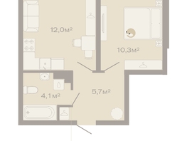 Продается 1-комнатная квартира ЖК ДЗЕНПАРК, литер 4, 33.1  м², 4799500 рублей