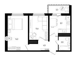 Продается 2-комнатная квартира ЖК 5 элемент Аске, лит 5-10 стр.2, сек.4,5, 47  м², 5224050 рублей