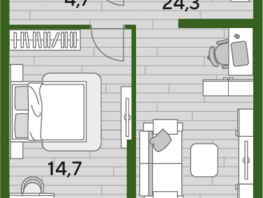 Продается 1-комнатная квартира ЖК DOGMA PARK (Догма парк), литера 12, 47.7 м², 7937281 рублей