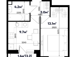 Продается 1-комнатная квартира ЖК Sport Village (Спорт деревня), 2.5, 31.6  м², 6304200 рублей