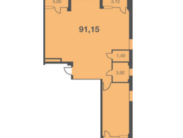 Продается 3-комнатная квартира ЖК Каравелла Португалии, литера 5, 91.15  м², 28640500 рублей
