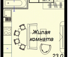 Продается 1-комнатная квартира ЖК Чайные холмы, 30.5  м², 9997500 рублей