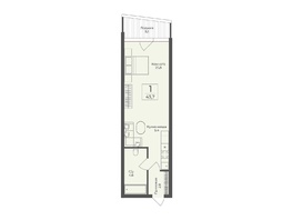 Продается Апартамент АО Форос, 43.7  м&sup2;, 20298650 рублей