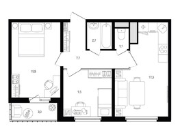 Продается 2-комнатная квартира ЖК Левенцовка Парк, лит 8-11 стр.2, сек.4,5, 56.3  м², 7037500 рублей