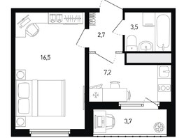 Продается 1-комнатная квартира ЖК 5 элемент Аске, лит 5-11 стр.1, сек.1,2,3,4, 31.8  м², 4452000 рублей