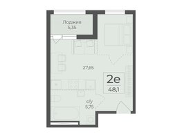 Продается 2-комнатная квартира ЖК Ботаника, сек 3-4, 48.1  м&sup2;, 14855685 рублей