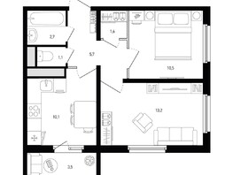 Продается 2-комнатная квартира ЖК Левенцовка Парк, лит 8-11 стр.2, сек.4,5, 46  м², 6292800 рублей