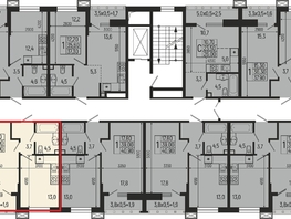 Продается 1-комнатная квартира ЖК Звезды, литер 9, 40.9 м², 4703500 рублей