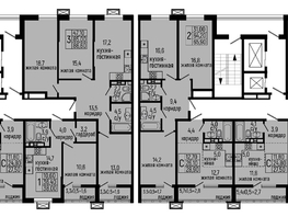 Продается 2-комнатная квартира ЖК Звезды, литер 10, 65.9 м², 7711000 рублей