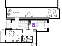 Продается 2-комнатная квартира ЖК Долина, литер 1, 75.73  м&sup2;, 11662420 рублей