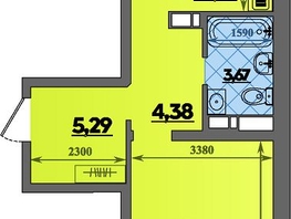 Продается 1-комнатная квартира ЖК Предгорье ЛАГО-НАКИ, литера 4, 44.64  м&sup2;, 6330000 рублей