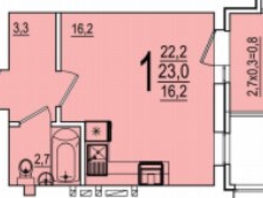 Продается Студия ЖК Дарград, литера 38, 23  м&sup2;, 3942000 рублей
