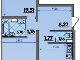 Продается 2-комнатная квартира ЖК Предгорье ЛАГО-НАКИ, литер 8, 66.39  м&sup2;, 7528626 рублей