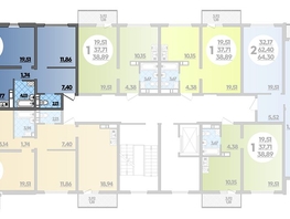 Продается 2-комнатная квартира ЖК Предгорье ЛАГО-НАКИ, литера 2, 60.62  м², 6638000 рублей