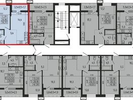 Продается 1-комнатная квартира ЖК Звезды, литер 9, 38.2  м², 4874000 рублей