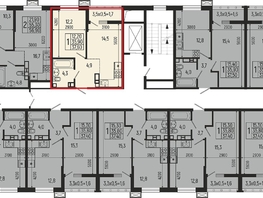 Продается 1-комнатная квартира ЖК Звезды, литер 12, 37.6  м², 4832000 рублей