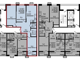 Продается 3-комнатная квартира ЖК Звезды, литер 10, 86.6  м², 8834000 рублей