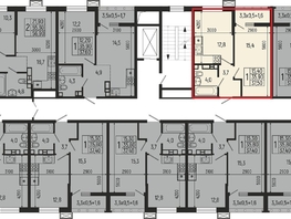 Продается 1-комнатная квартира ЖК Звезды, литер 12, 37.5  м², 7125000 рублей