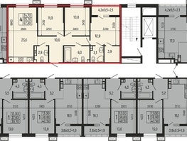 Продается 4-комнатная квартира ЖК Звезды, литер 12, 87.3  м², 14842000 рублей