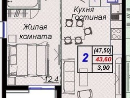 Продается 2-комнатная квартира Российская ул, 47.5  м², 13682500 рублей
