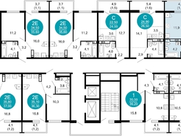 Продается 2-комнатная квартира ЖК Лестория, дом 2, 47.5 м², 23066000 рублей